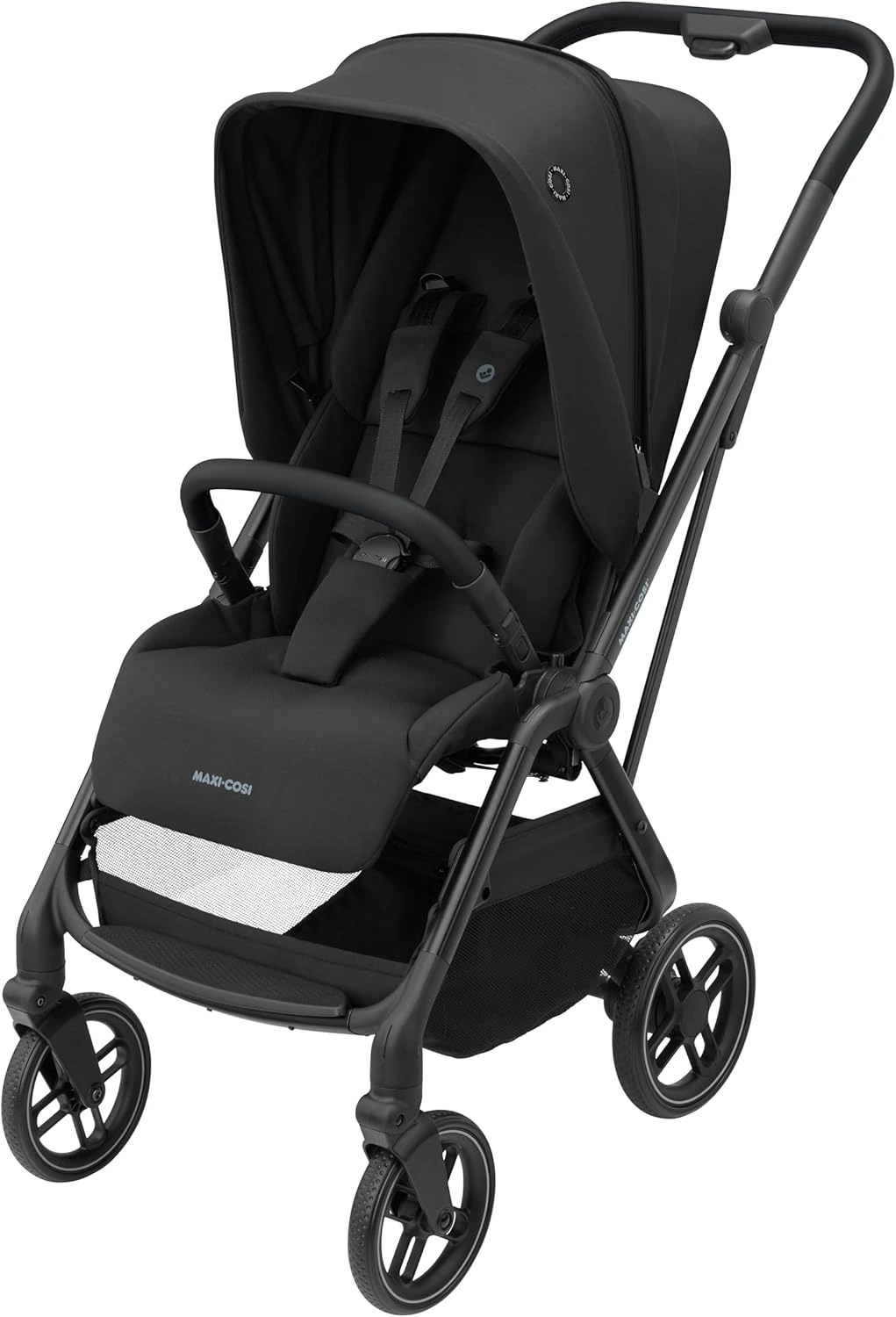 Carrinho de bebê Maxi-Cosi Leona² na cor Essential Black, leve e compacto